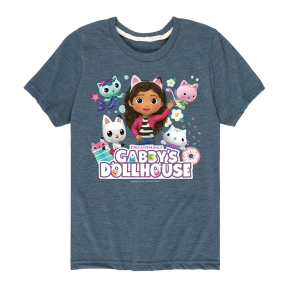 Gabby'S Dollhouse - Gabbys Dollhouse Group - Youth Short Sleeve Graphic T-Shirt