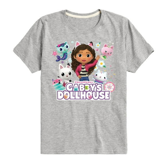 Gabby'S Dollhouse - Gabbys Dollhouse Group - Youth Short Sleeve Graphic T-Shirt