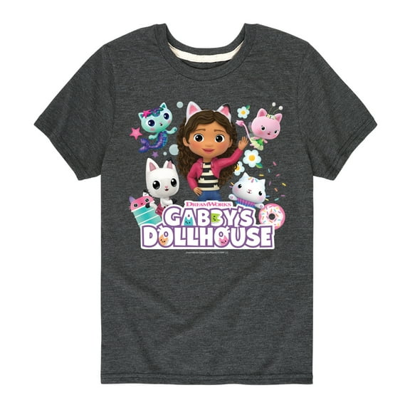 Gabby'S Dollhouse - Gabbys Dollhouse Group - Youth Short Sleeve Graphic T-Shirt
