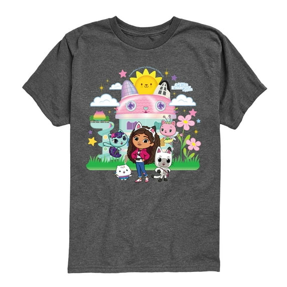Gabby's Dollhouse - Character Group - Youth Boys Short Sleeve Graphic T-Shirt