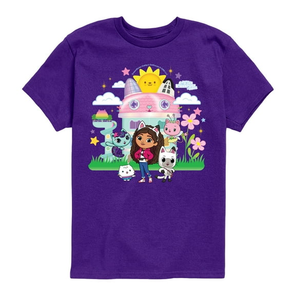 Gabby's Dollhouse - Character Group - Youth Boys Short Sleeve Graphic T-Shirt