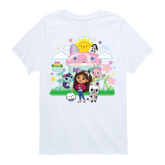 Gabby's Dollhouse - Character Group - Youth Boys Short Sleeve Graphic T-Shirt
