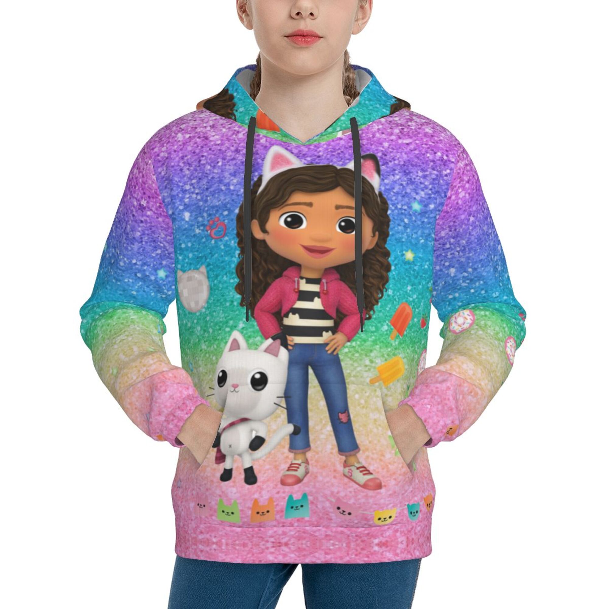 Gabby'S Dollhouse Kids' Hoodie 3d Print Sweatshirt Soft Pullover Hooded