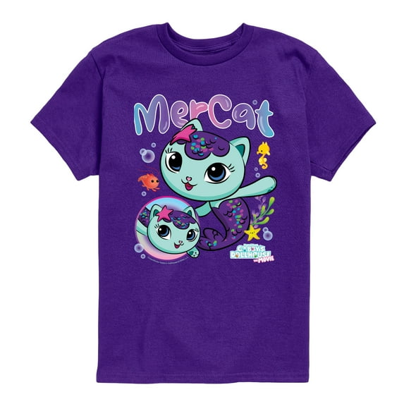 Gabby's Dollhouse - Mercat Tee - Youth Boys Short Sleeve Graphic T-Shirt