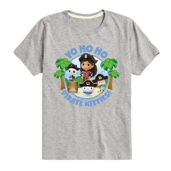 Gabby'S Dollhouse - Yo Ho Ho Pirate Kitties - Youth Short Sleeve Graphic T-Shirt