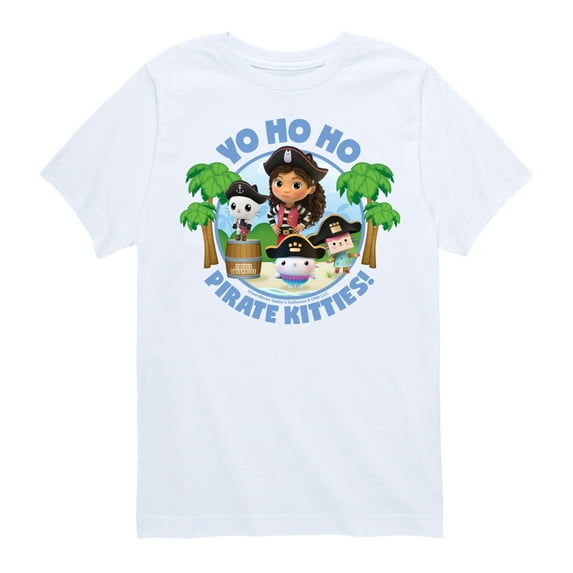 Gabby'S Dollhouse - Yo Ho Ho Pirate Kitties - Youth Short Sleeve Graphic T-Shirt