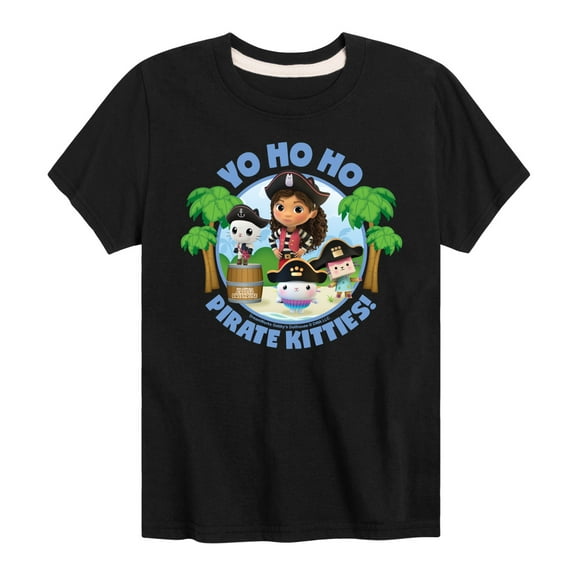 Gabby'S Dollhouse - Yo Ho Ho Pirate Kitties - Youth Short Sleeve Graphic T-Shirt