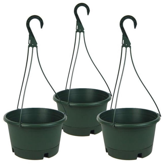 Gabby The Gopher GTG121HP3 9.5 Inch Gabby The Gopher Plastic Hanging Basket Green (3 Pack)