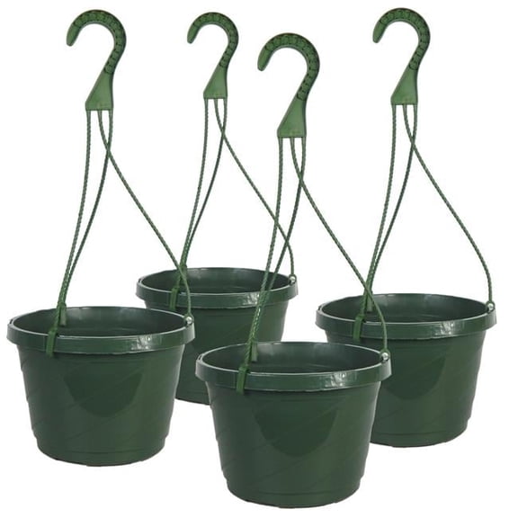 Gabby The Gopher GTG825HP4 8 Inch Green Plastic Hanging Basket (4 Pack)