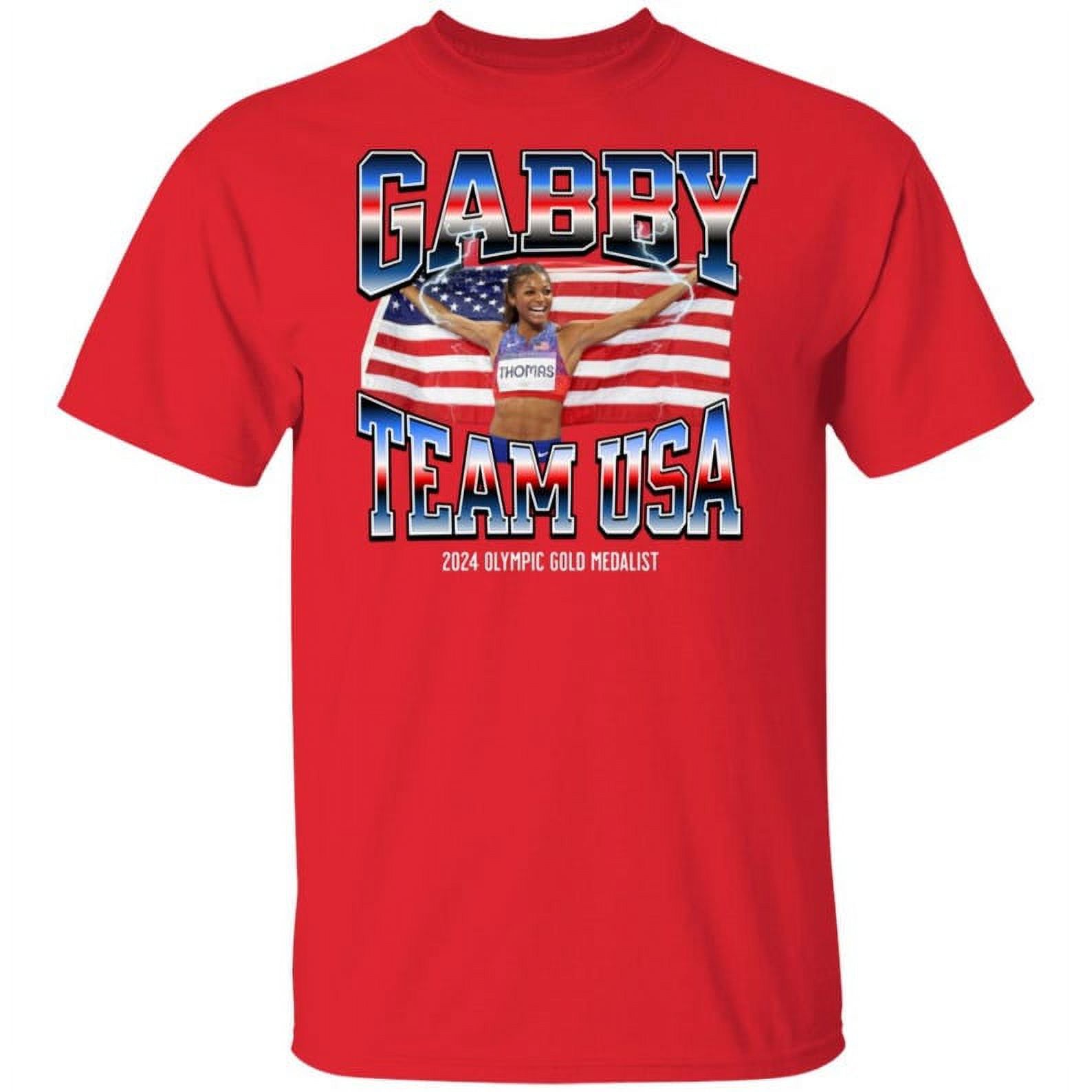 Gabby Thomas 2024 Olympic Gold Winner TShirt Celebrate Track & Field