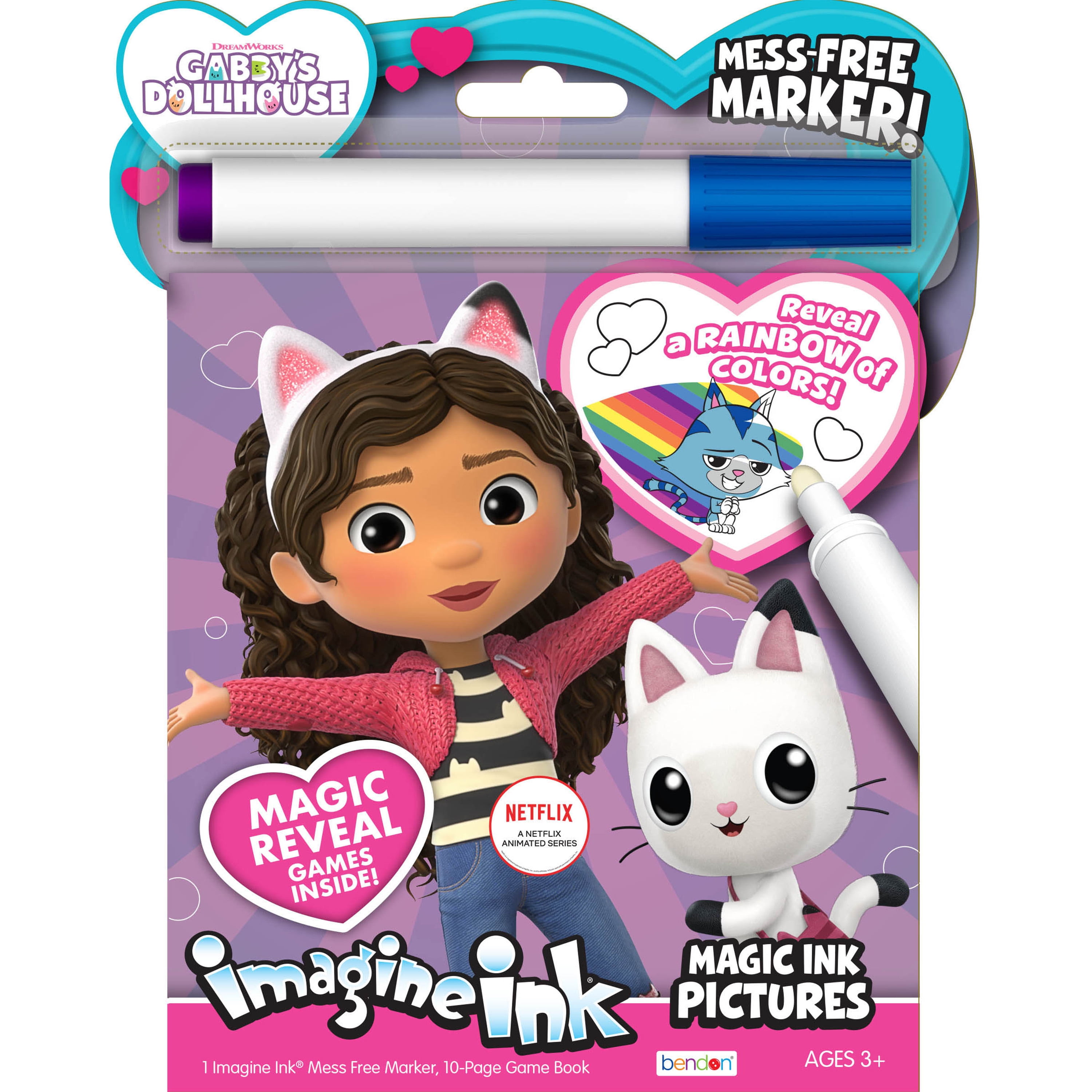 imagine ink® magic ink pictures mess-free coloring book