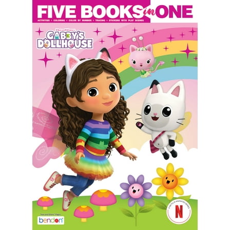 Gabby's Dollhouse 144-Page 5-in-1 Coloring Book, Paperback, by Bendon