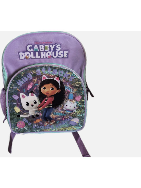 16" Purple Backpack Padded Straps, Water Bottle Pockets