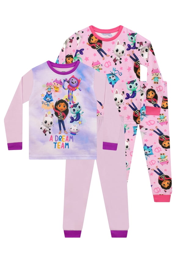 2 Pack Pajamas Pink Sizes 4-10