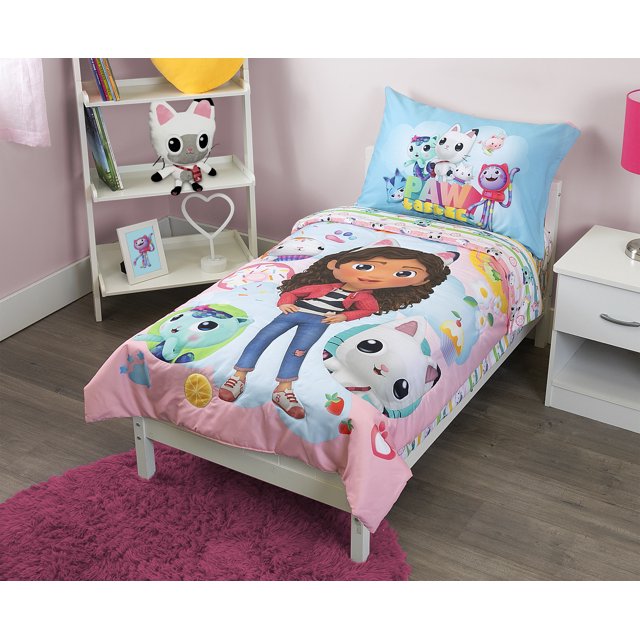 Gabby's Dollhouse 4Piece Toddler Bedding Set