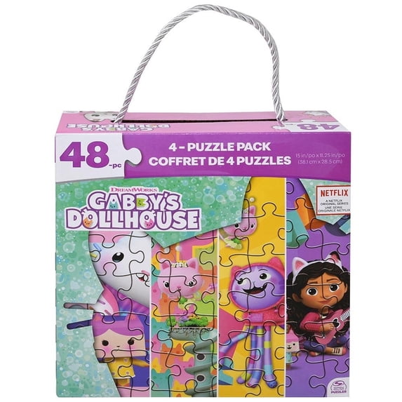 Gabby's Dollhouse 4-pk Puzzles
