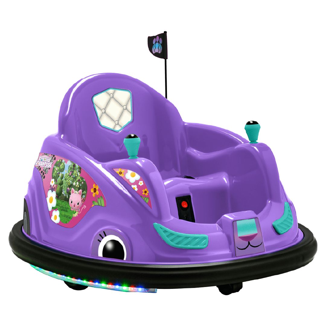 Gabby's Dollhouse 6 Volts Bumper Car, Battery Powered Ride on, Fun LED Lights, Charger, Ages 1.5 - 4 Years, for Boys and Girls - image 1 of 9