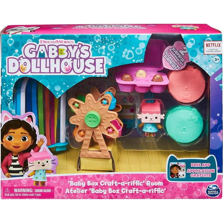 Gabby s Dollhouse Baby Box Craft A Riffic Room Playset with Cat