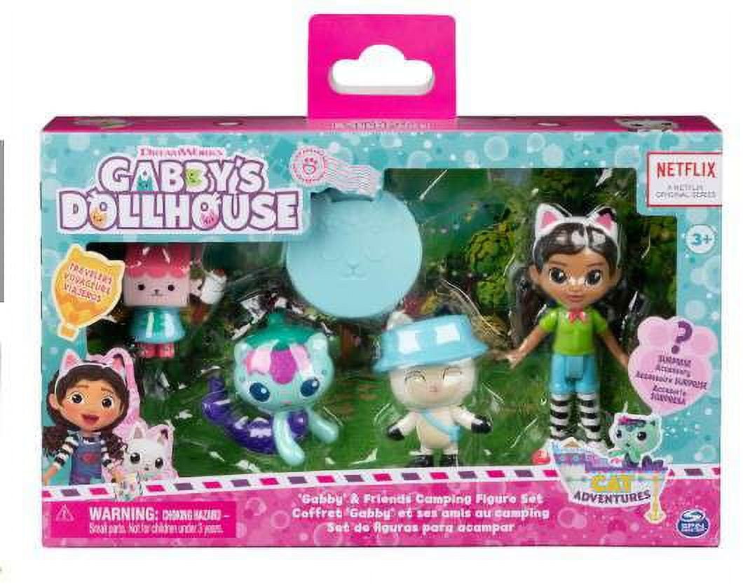 Gabby's Dollhouse Campfire with Gabby Girl, pandy Paws, Baby Box and