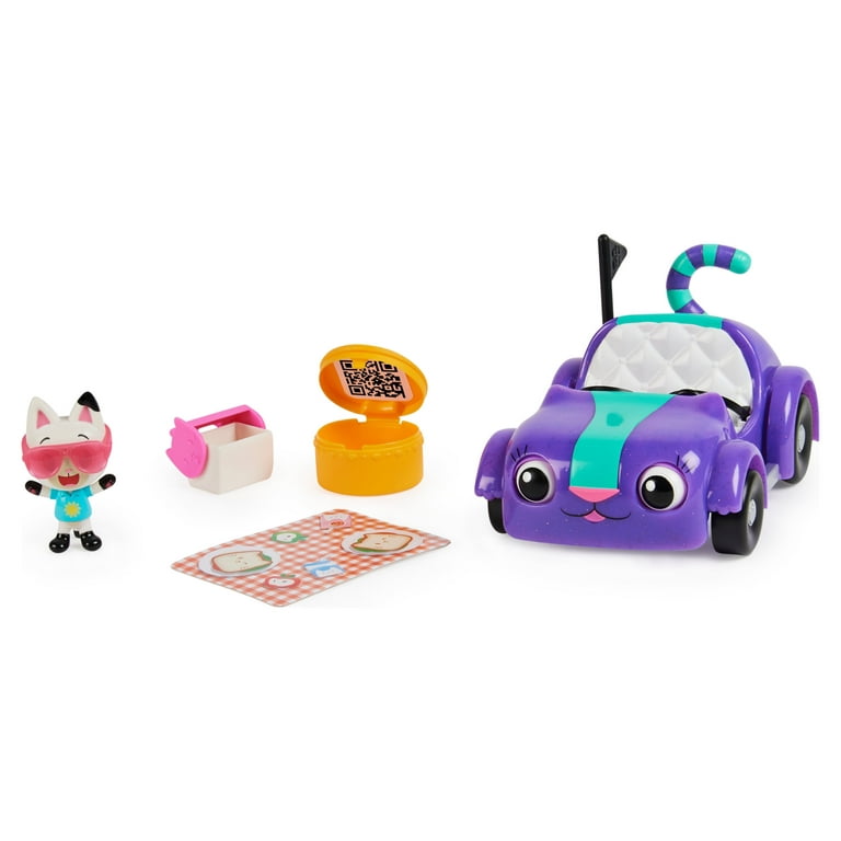  Gabby's Dollhouse, Carlita Toy Car with Pandy Paws Collectible  Figure and 2 Accessories, Kids Toys for Ages 3 and up : Toys & Games