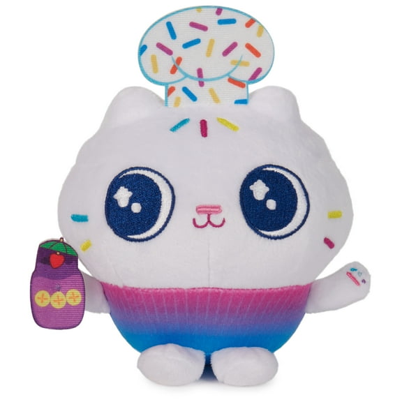 DREAMWORKS GABBY'S DOLLHOUSE, Celebration Series 6-Inch Tall Cakey Cat Plushies, Stuffed Animal Kids Toys for Girls & Boys Ages 3 and Up