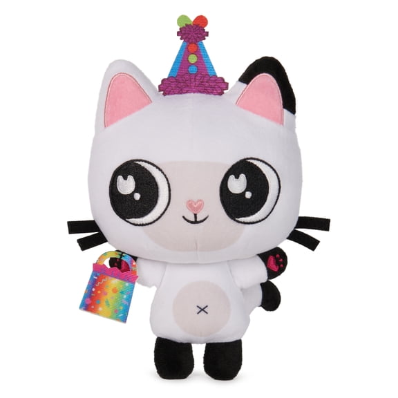 Gabbys Dollhouse, Celebration Series 8-Inch Tall Pandy Paws Plushies, Stuffed Animal Kids Toys for Girls & Boys Ages 3 and Up