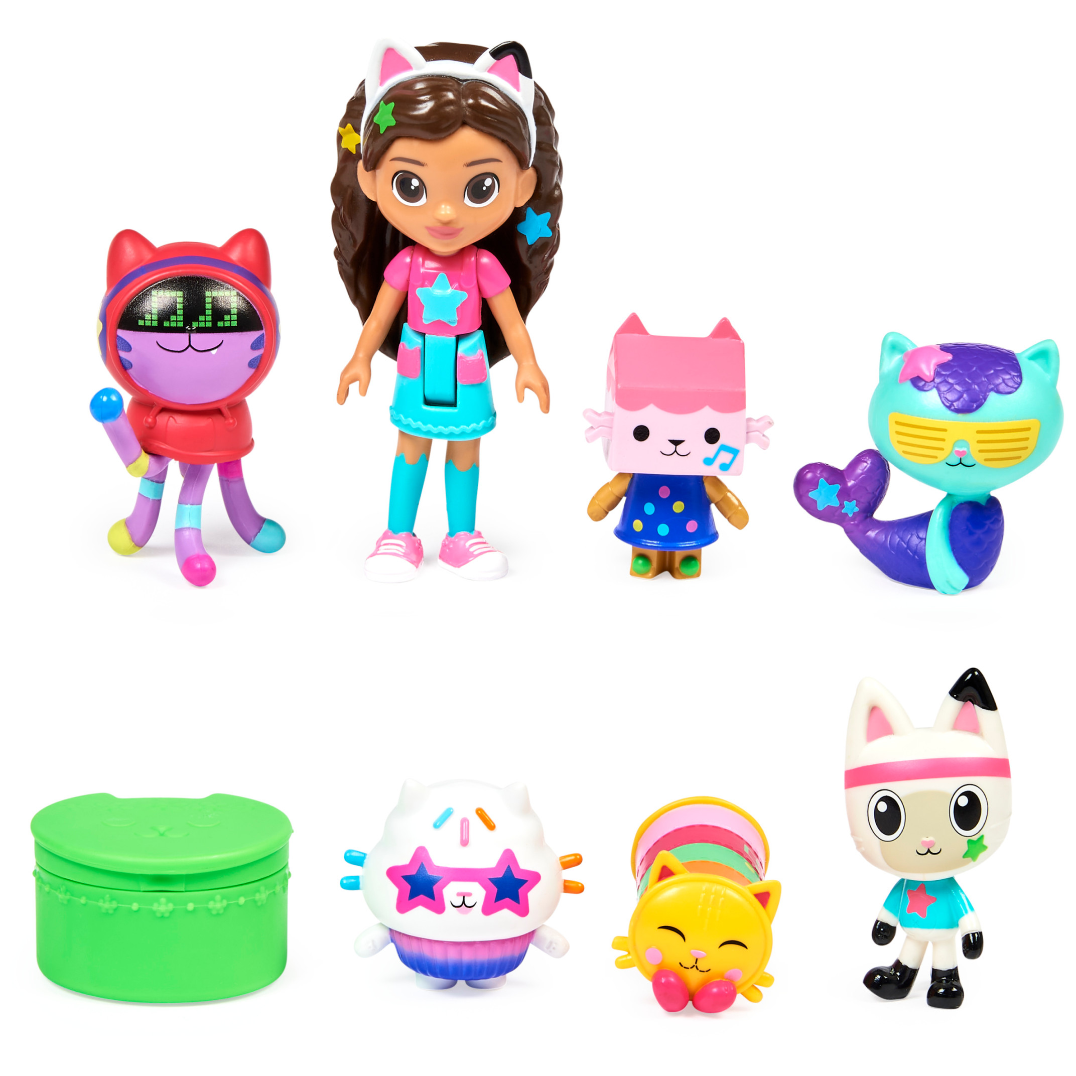 Gabby's Dollhouse Set Figure Di Compleanno Pandy Paws Con Accessori, 5 Personaggi Esclusivi