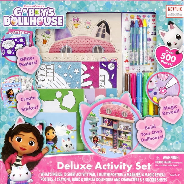Gabby's Dollhouse Deluxe Creative Activity Set, 500+ Pieces, Kids Ages 3+