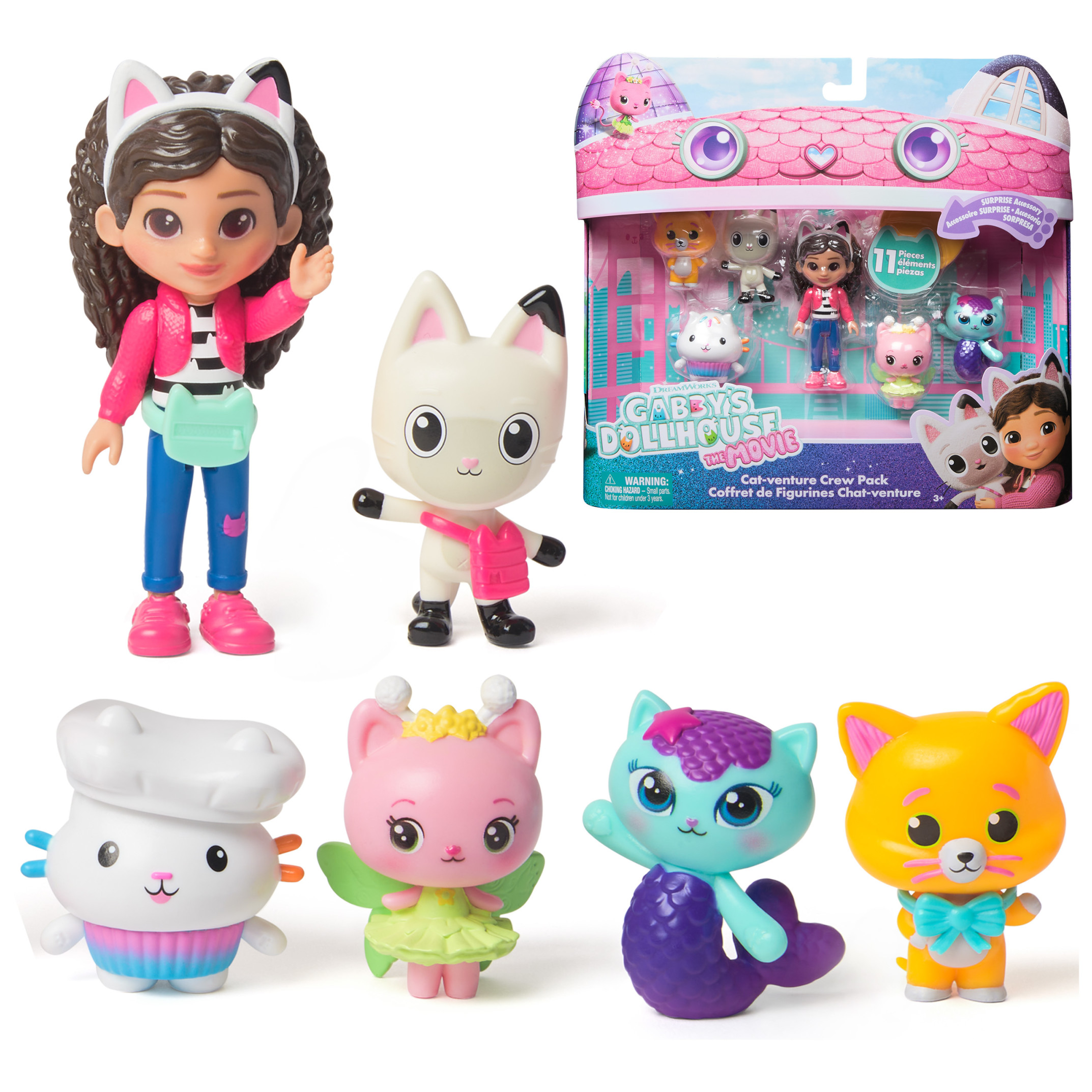 Gabby s Dollhouse The Movie Cat venture Crew 11 Piece Set Walmart Gabby s Dollhouse The Movie Cat venture Crew 11 Piece Set Walmart