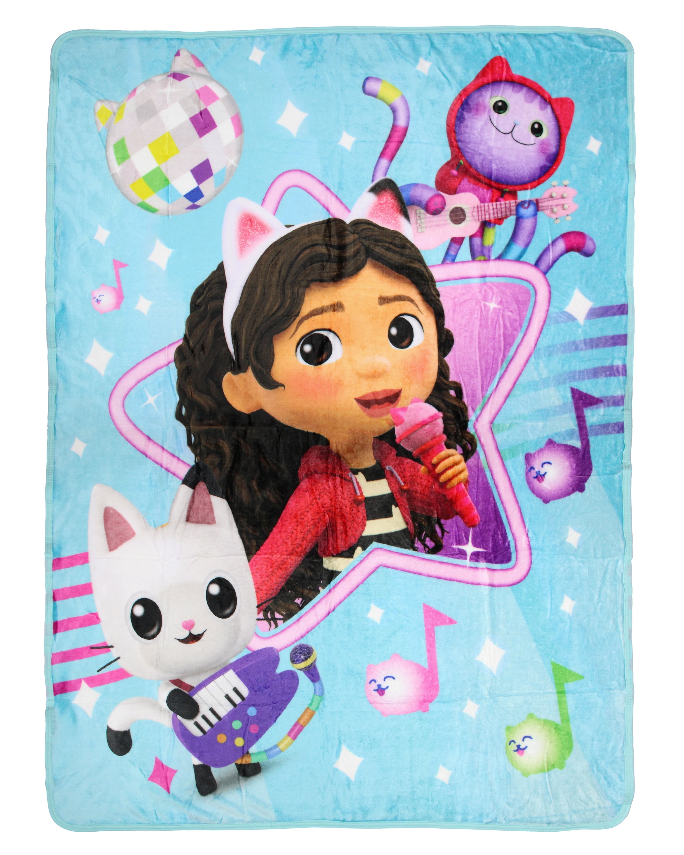 Gabby's Dollhouse Gabby Cats Concert DJ Catnip Pandy Paws Throw Blanket 46"x60" Soft Fleece Throw Blanket for Bed Couch