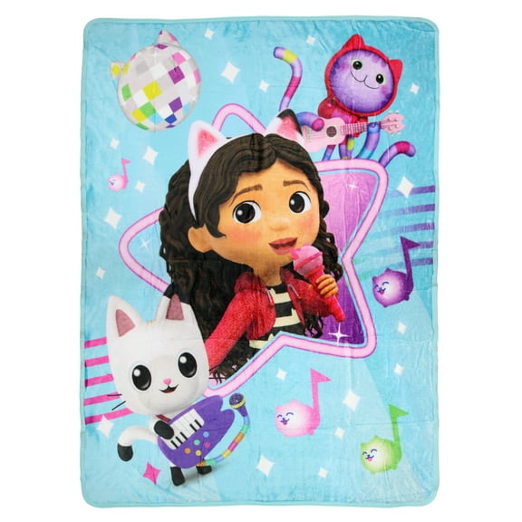 Gabby's Dollhouse Gabby Cats Concert DJ Catnip Pandy Paws Throw Blanket 46"x60" Soft Fleece Throw Blanket for Bed Couch