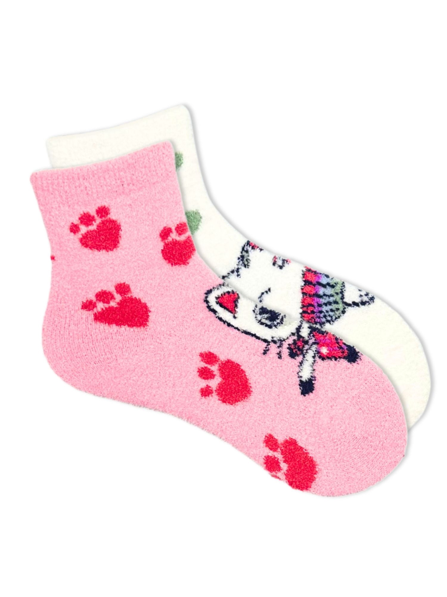Gabby's Dollhouse Girls Cozy Socks, 2-Pack, Sizes S/M-M/L