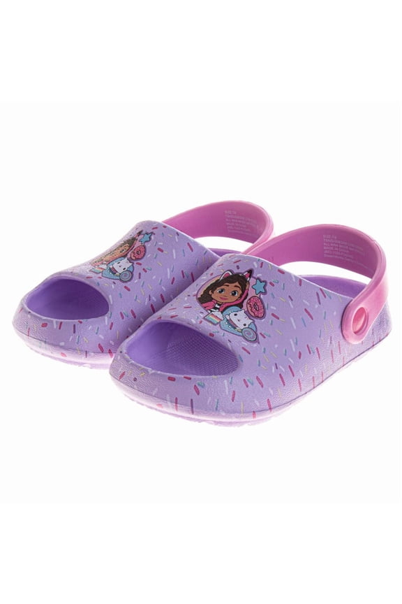 Gabby’s Dollhouse Girls Dual Size Clogs with Back Strap (Toddler Little Kid), Purple, Size: 5-6