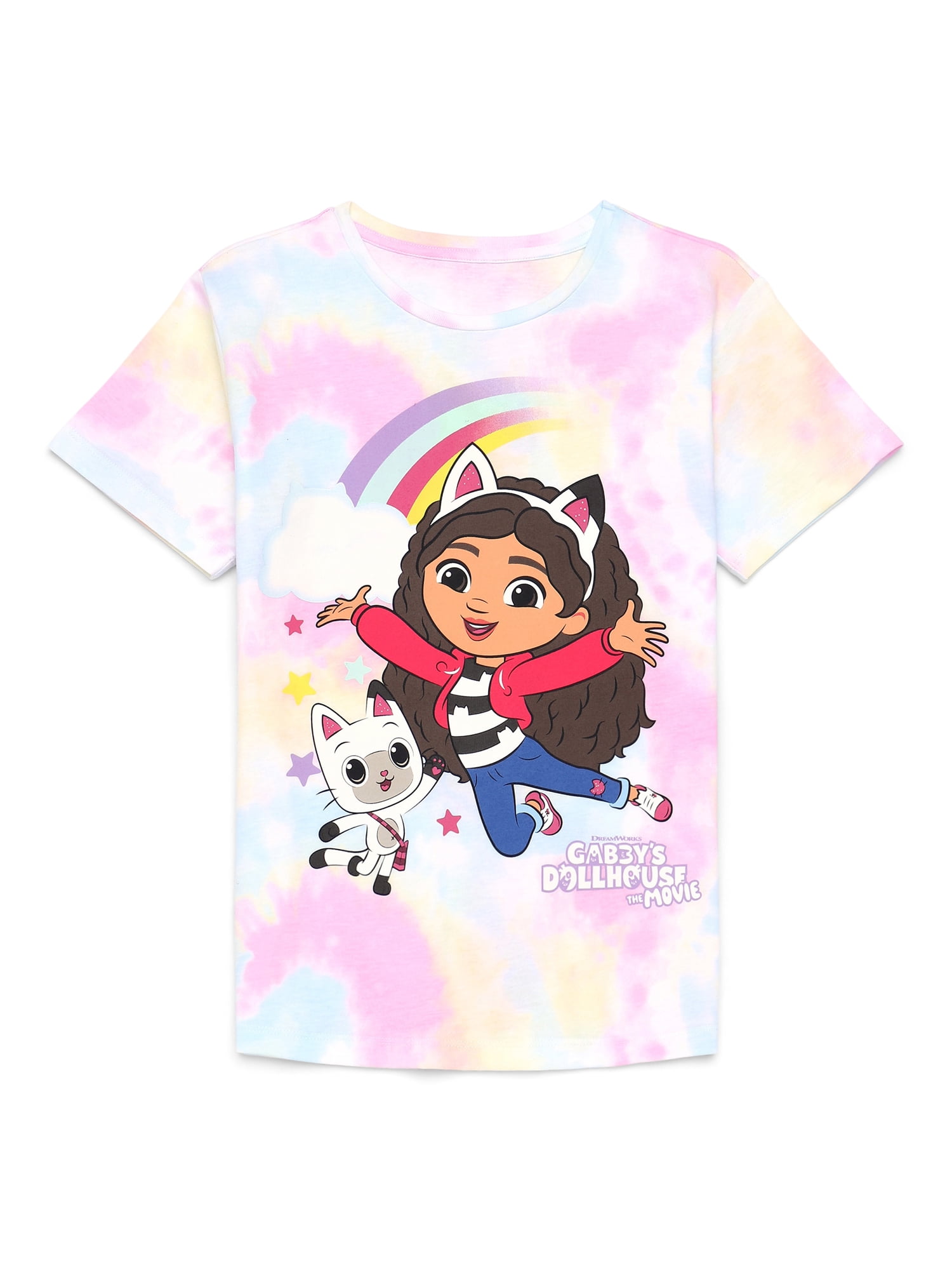 Gabby's Dollhouse Girls Short Sleeve Graphic T-Shirt, Sizes 4-16