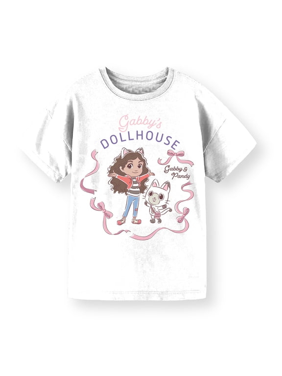 , Girls' Short Sleeve T-Shirt, Gabby and Panda, Sizes 4-16