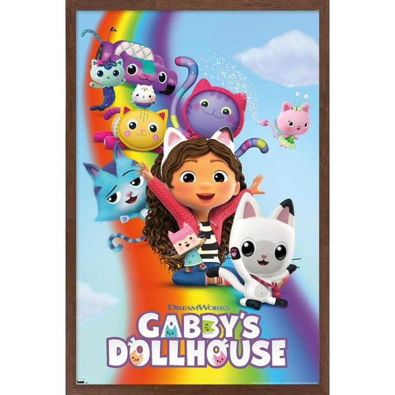 Gabby's Dollhouse - Key Art Wall Poster, 22.375" x 34" Framed
