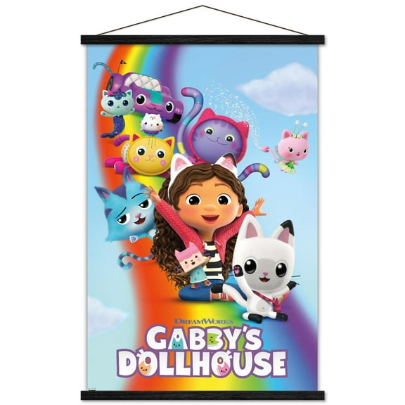 Gabby's Dollhouse - Key Art Wall Poster with Magnetic Frame, 22.375" x 34"