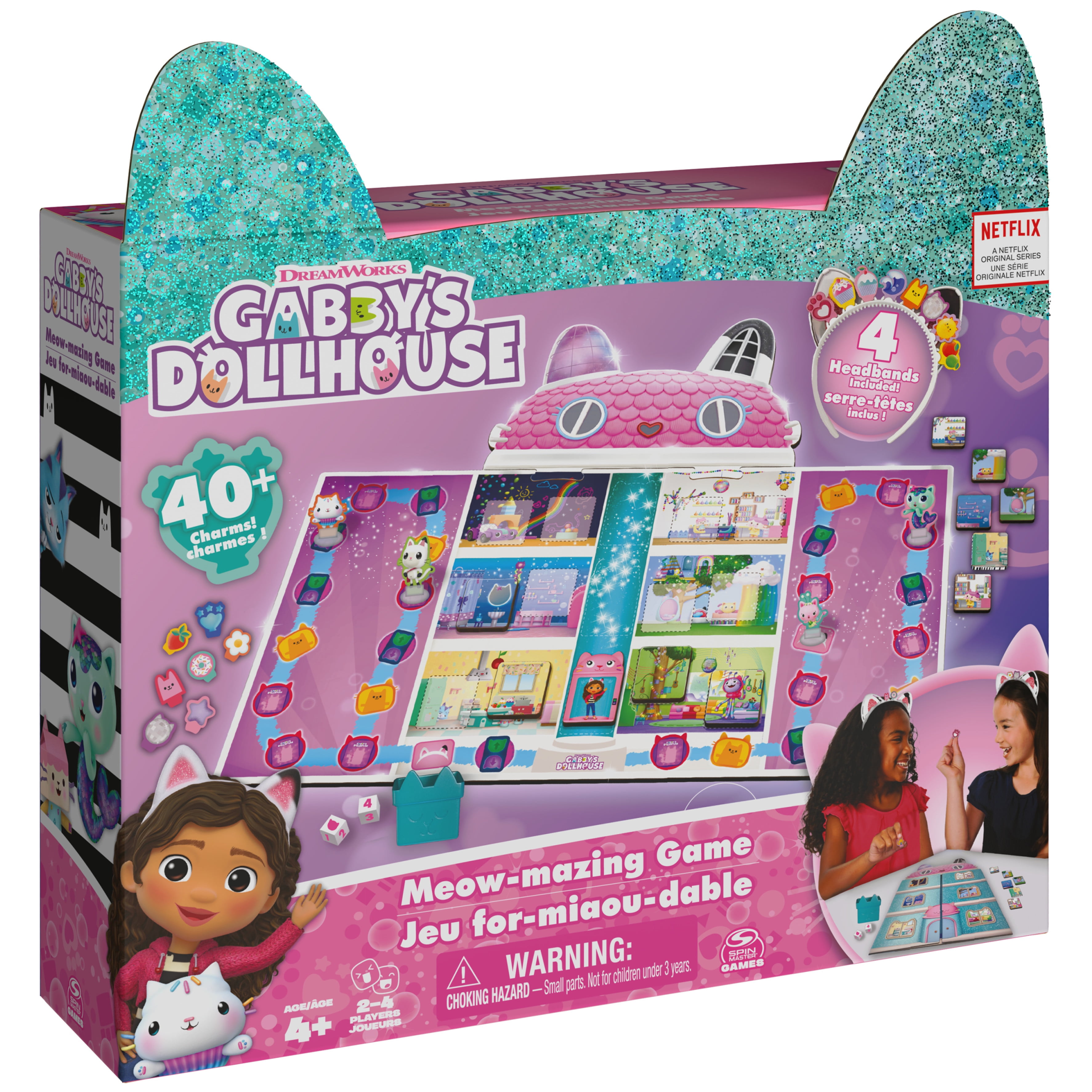 Gabby's Dollhouse, Charming Collection Game Board Game for Kids Based on  the Netflix Original Series Gabby's Dollhouse Toys, for Kids Ages 4 and up