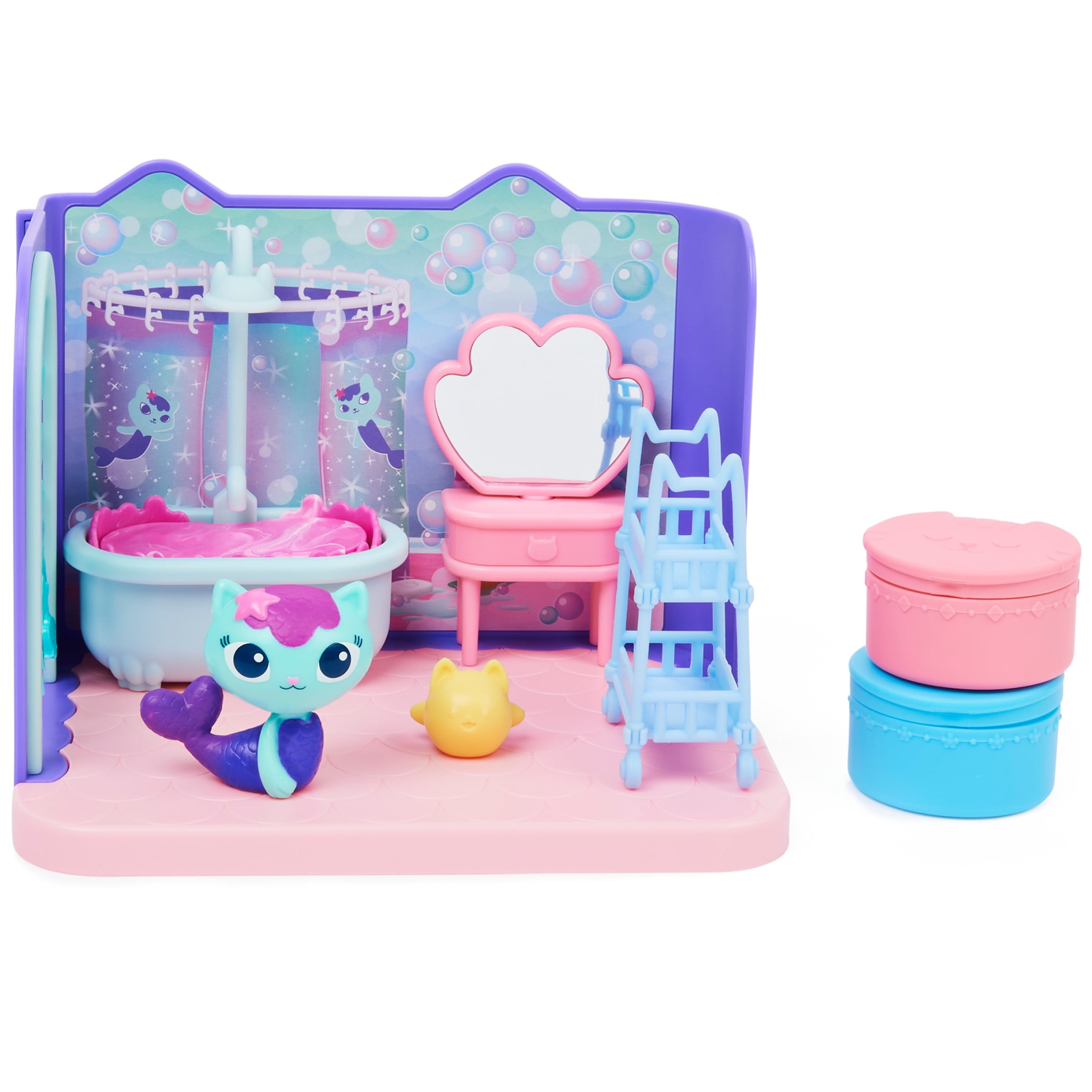 GABBY'S DOLLHOUSE Gabbys Dollhouse, MerCats Primp and Pamper Bathroom
