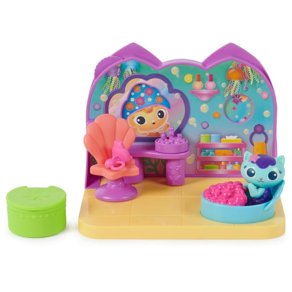 Gabbys Dollhouse, MerCats Spa Room Playset with Toy Figure