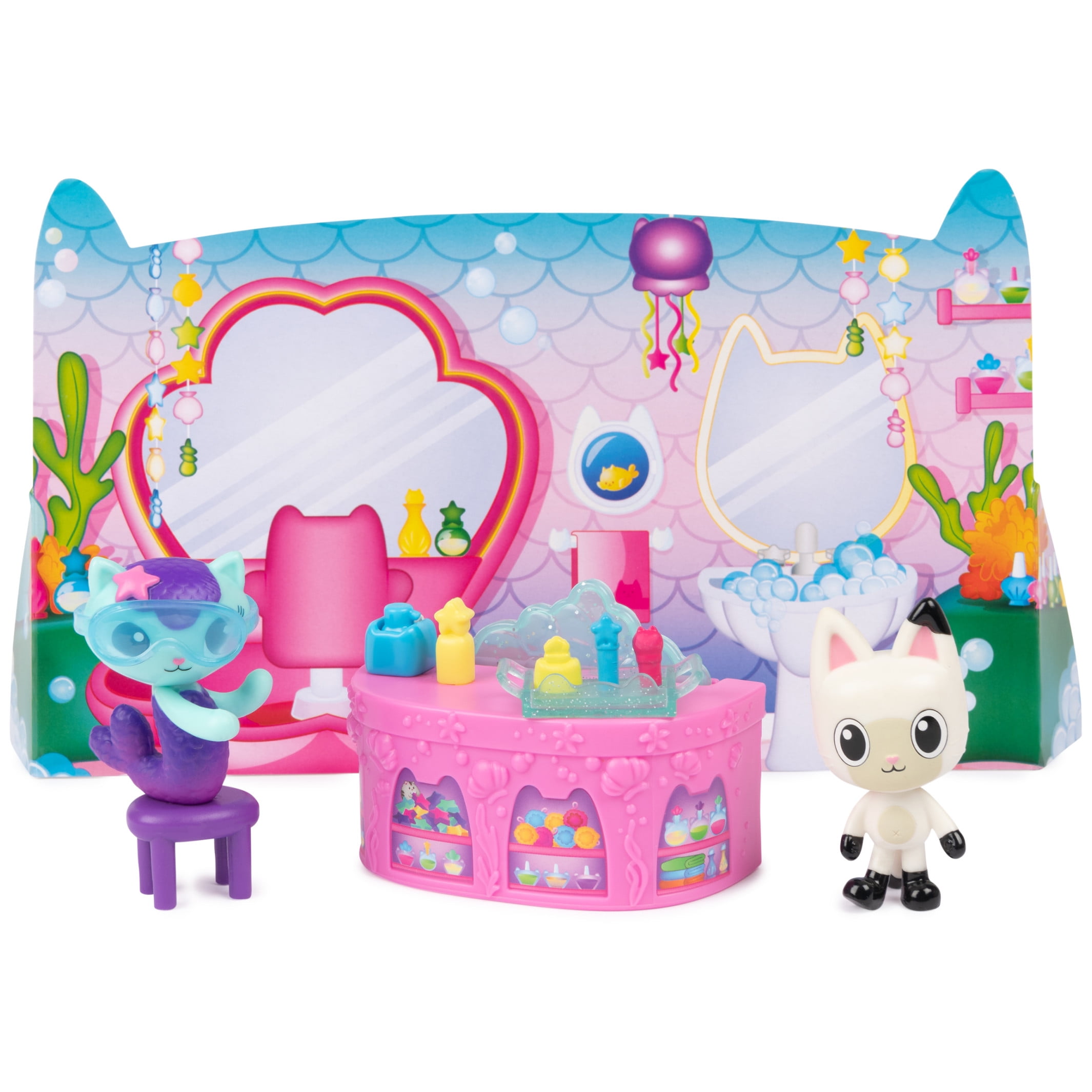 Gabbys Dollhouse, Mermaid-lantis Spa Science Figure Furniture Pack