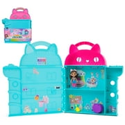Gabby’s Dollhouse, On-The-Go Dollhouse, 12-inch Playset with Collectible Gabby Figure, Furniture & Stickers