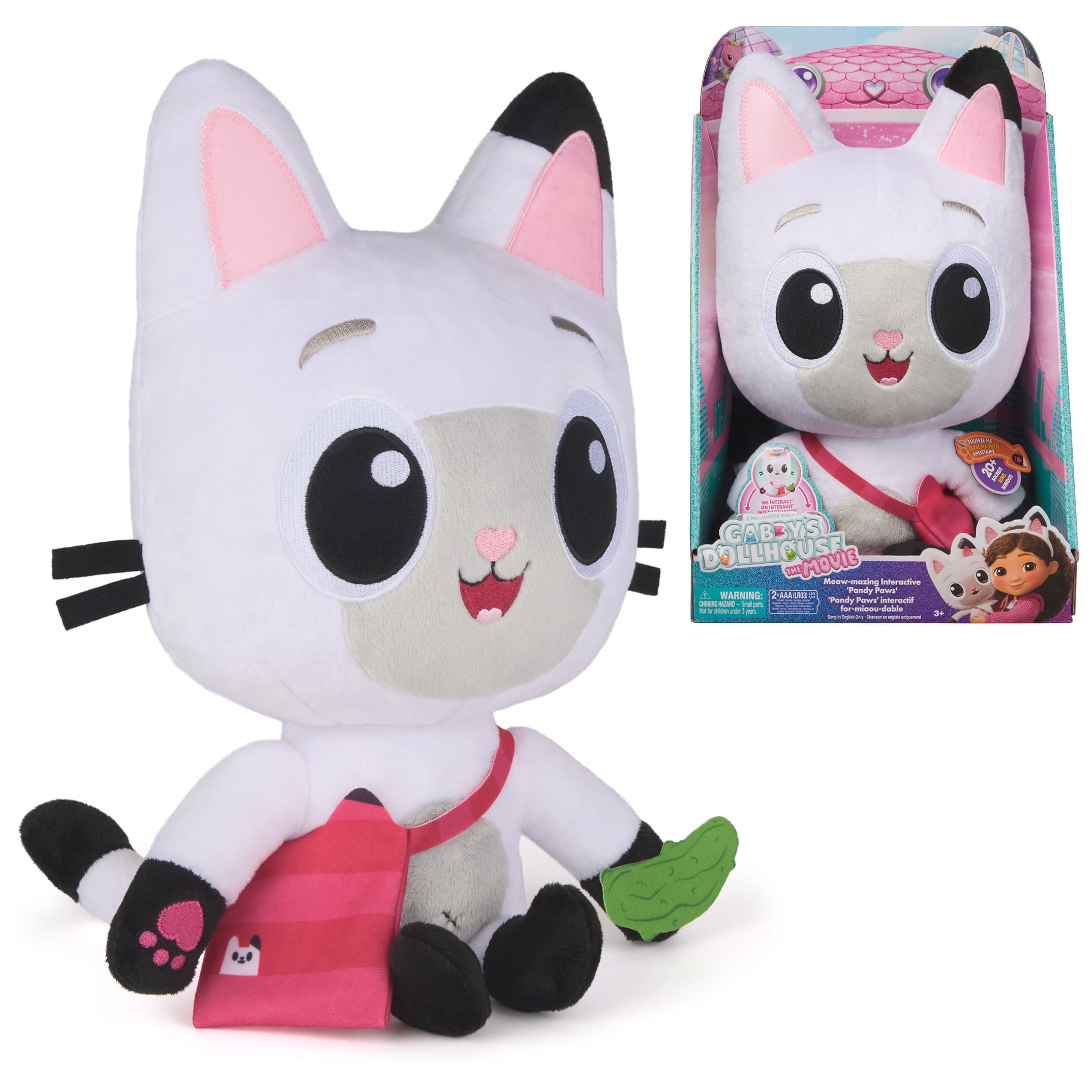 Gabby's Dollhouse: The Movie, Meow-mazing Interactive Pandy Paws Plush with Accessories for Kids 3+