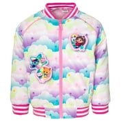 Gabby's Dollhouse Pandy Paws Gabby Cakey Cat Varsity Zip Up Bomber Jacket Toddler to Big Kid