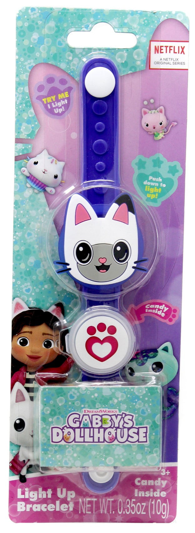 Gabby's Dollhouse Pandy Paws Light-Up Bracelet (Candy Inside!)