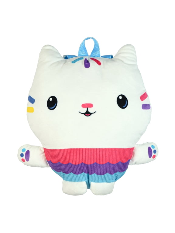 Plush Backpack Cakey Cat 12" Bag With Adjustable Straps
