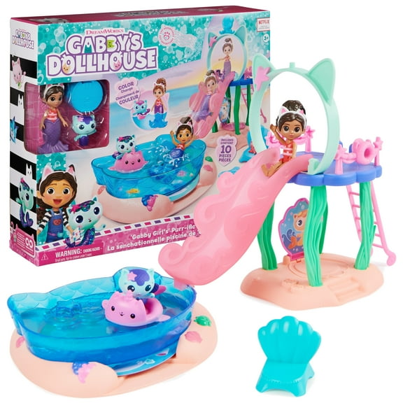 Gabbys Dollhouse, Pool Playset with Figures and Accessories