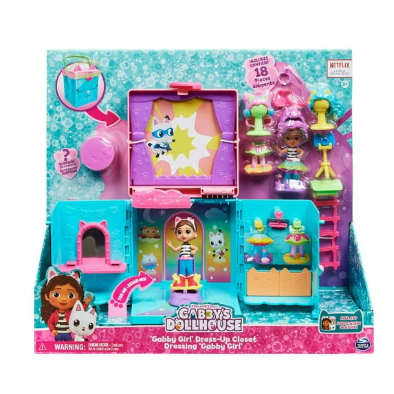 Gabby’s Dollhouse Rainbow Closet Portable Doll Playset