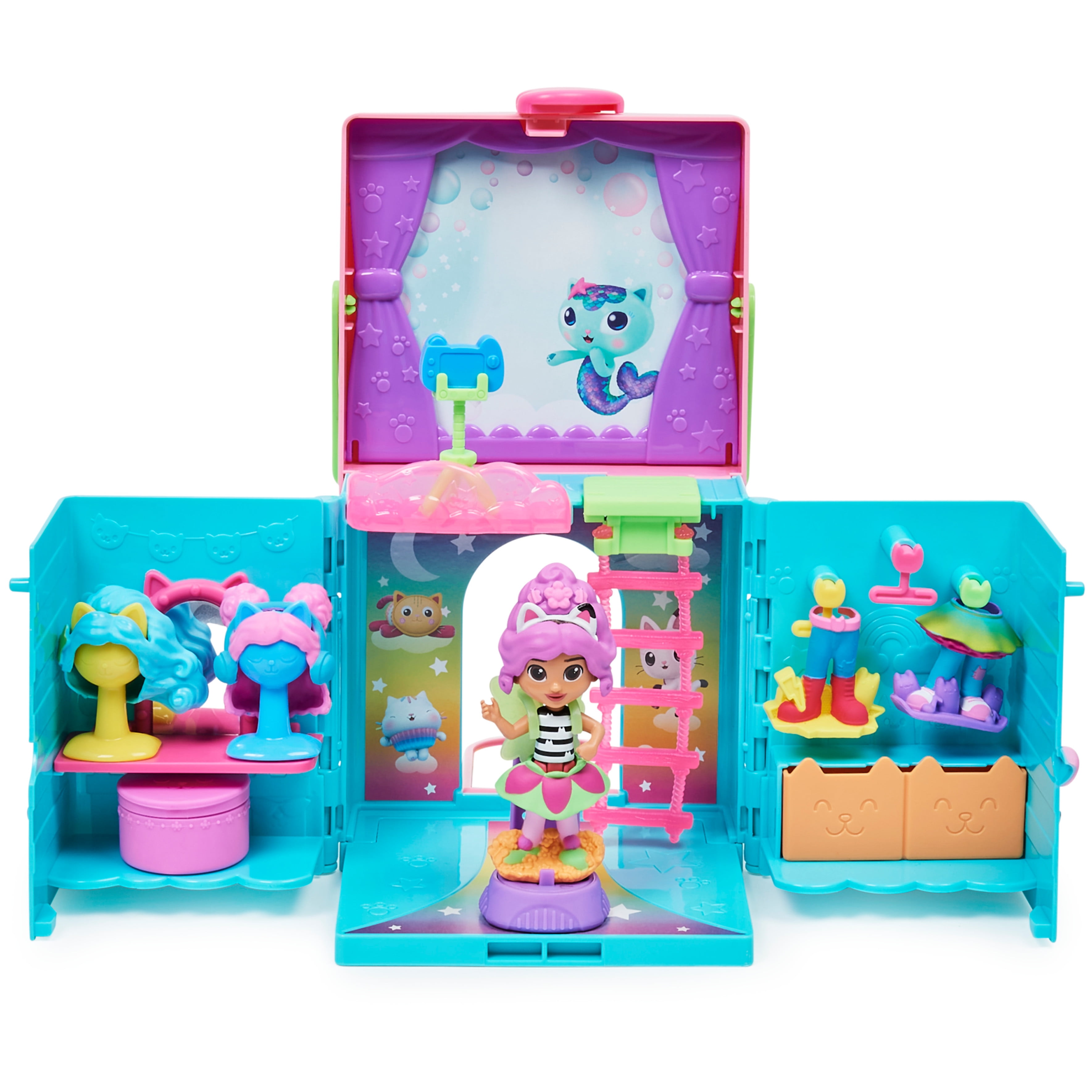 Gabbys Dollhouse, Travel Themed Figure Set with a Gabby Doll, 5 Cat Toy  Figures, Surprise Toys and Dollhouse Tables, Children's Toys for Girls and  Boys 3+ : : Toys