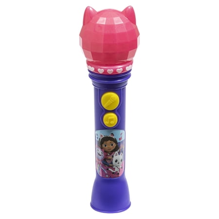 Gabby's Dollhouse Kids Sing-Along Microphone with Built-In Music from the Netflix Series for Kids 3+